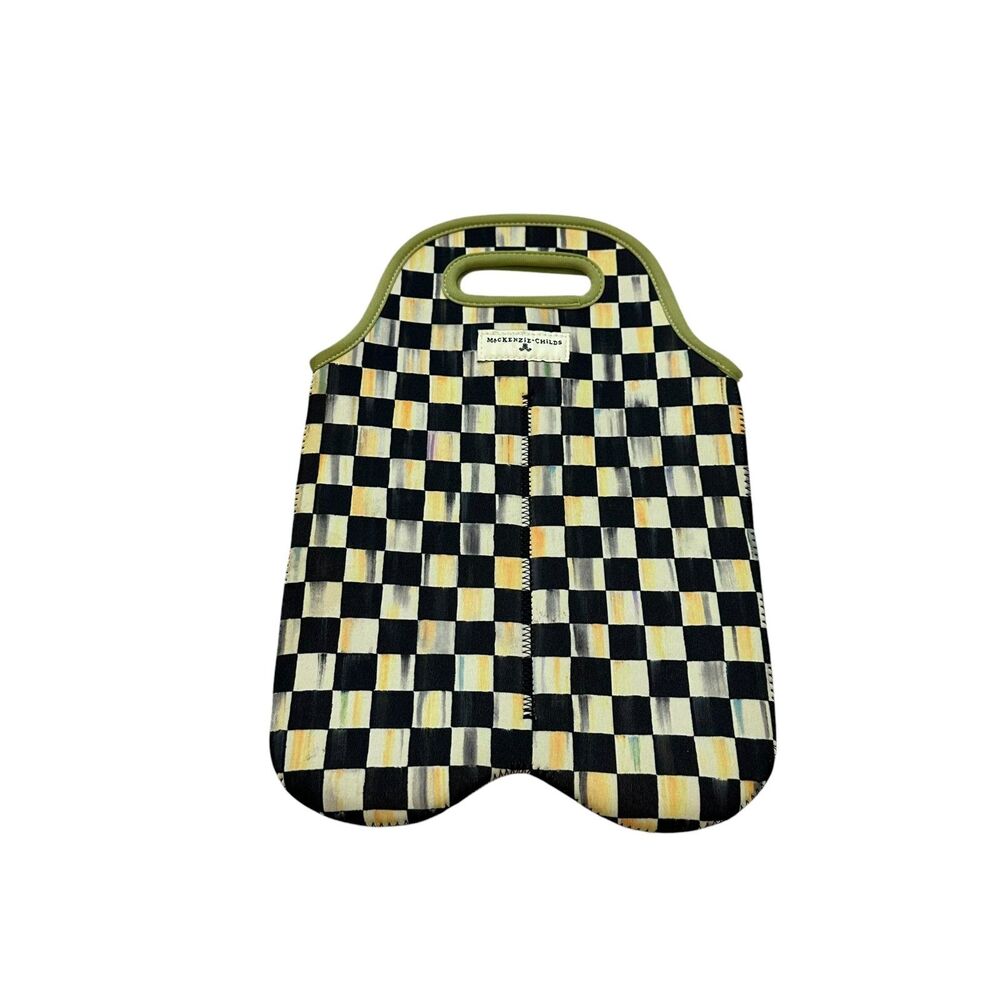 Mackenzie-Childs Courtly Check Double Wine Tote